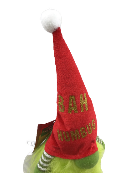 LIGHTED GREEN BAH HUMBUG GNOME