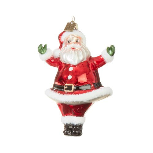 EC 4.75" Retro Santa Ornament