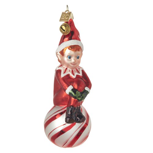 EC 6" Peppermint Elf Ornament