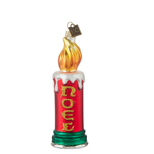 EC 5.5" Noel Candle Ornament