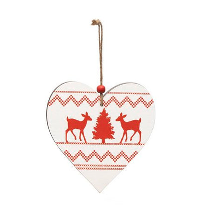 Swedish Wood Heart Holiday Ornament